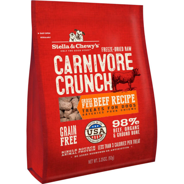 Stella & Chewy's Carnivore Crunch Grass-Fed Beef Recipe Freeze-Dried Raw Dog Treats